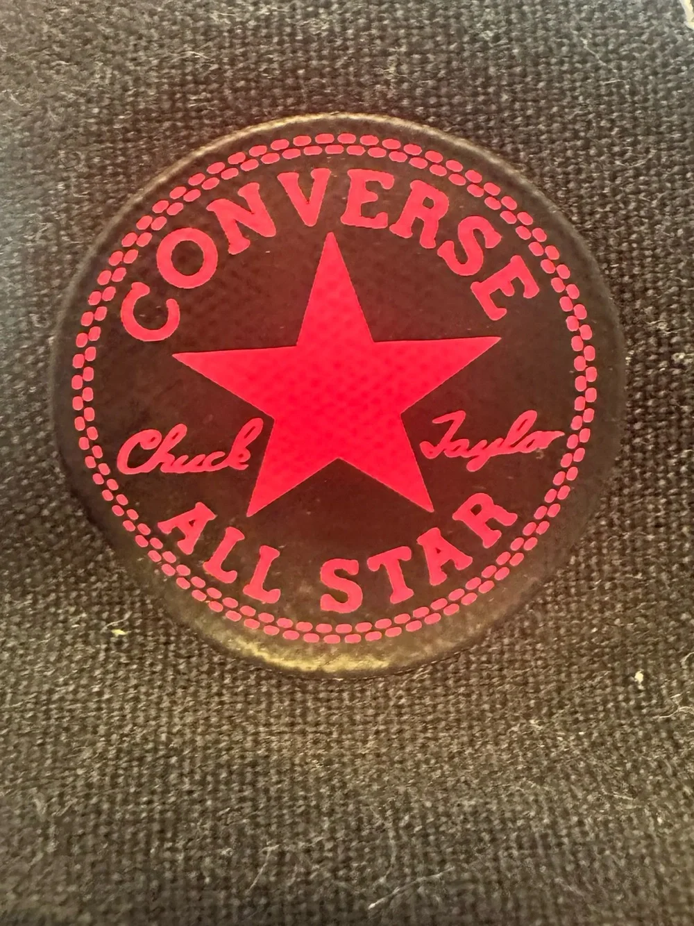 Converse Black Canvas High-Top Sneakers with Hot Pink Accents Women’s 6 - Picture 6 of 6